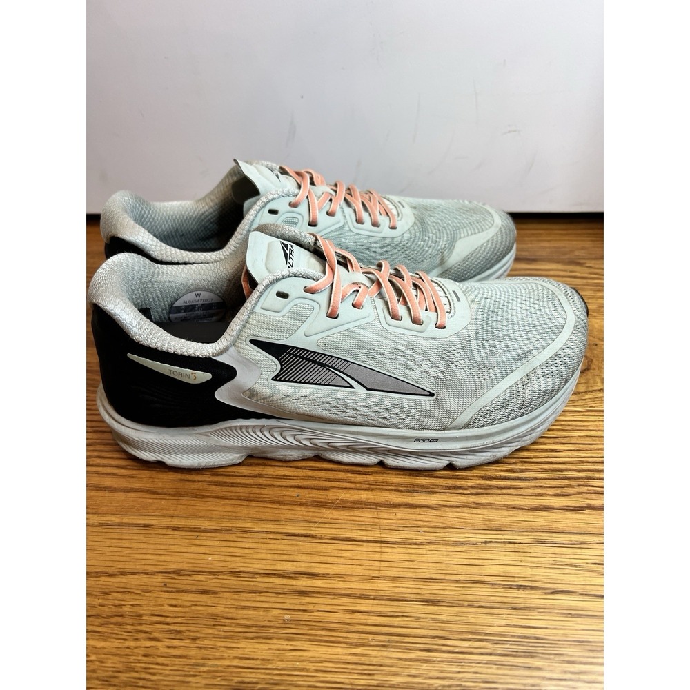 Altra Torin 5 Running Shoes Womens 10 Light Green Gray Coral Road AL0A547X007